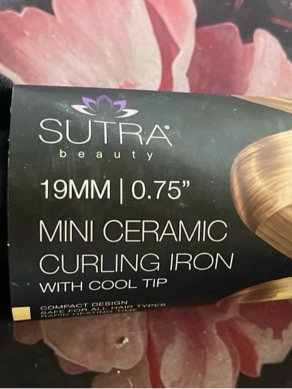Sutra Beauty 19mm Mini Ceramic Curling Iron (Wand) - Black
